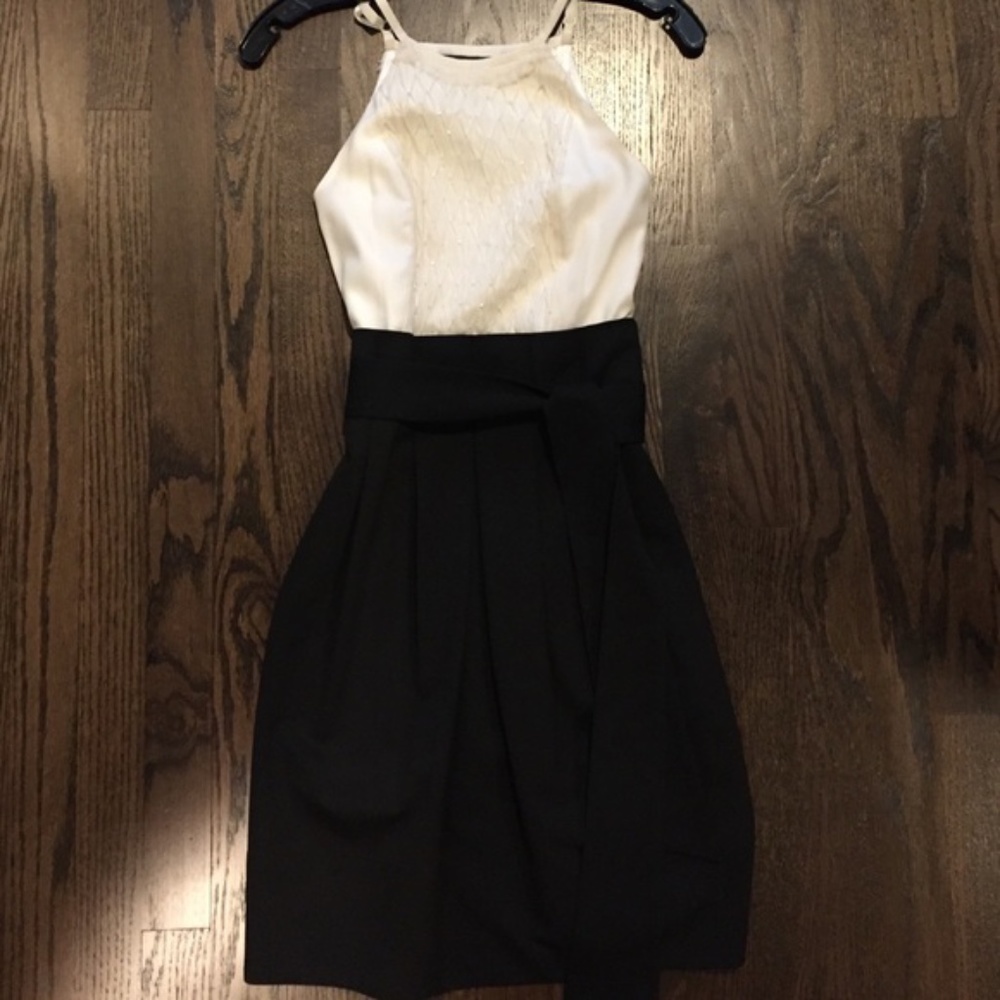 BCBG Max Azria Black and White Cocktail Dress, Size 4